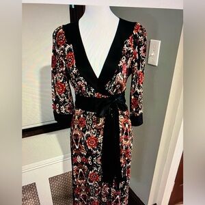 DVF Silk Wrap Dress- Size 4